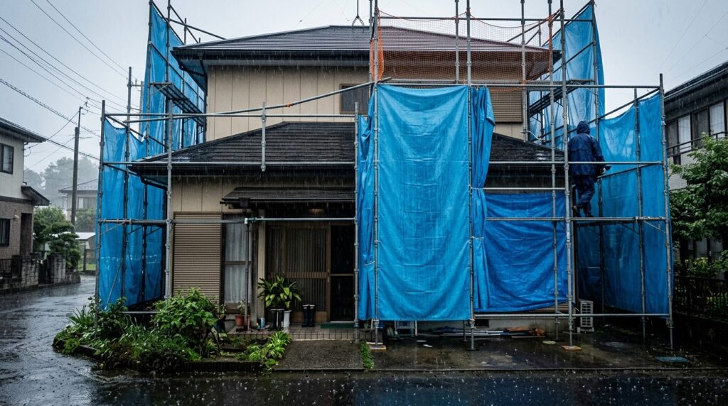 外壁塗装は雨の日でも工事できる? 中止基準の目安