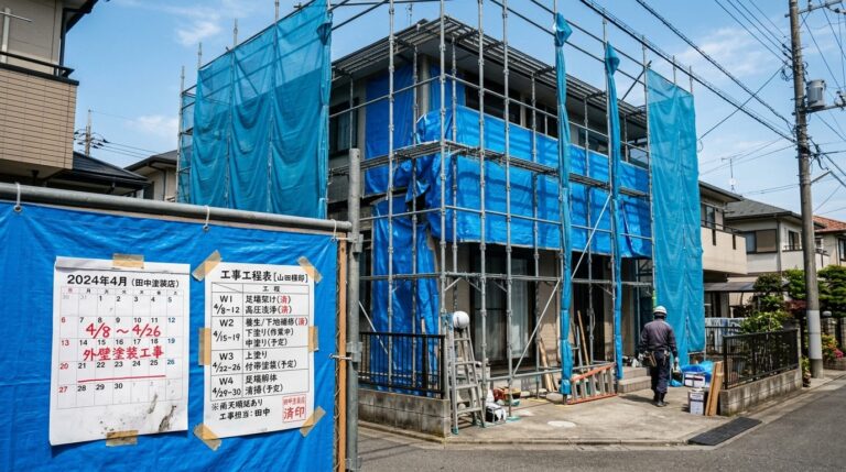 外壁塗装の工期はどれくらいかかるか(1日の流れも)